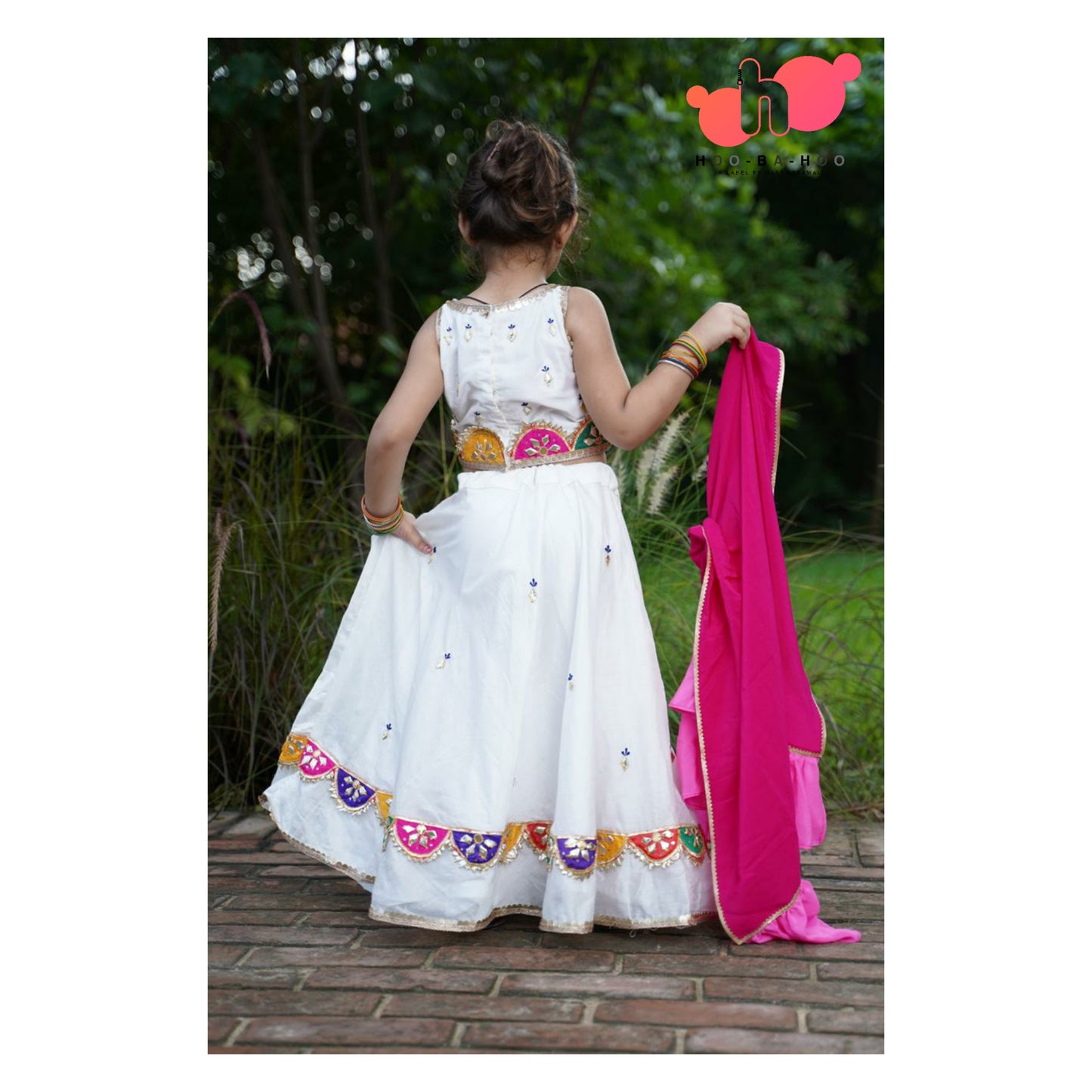 White Gota Patti Lehenga set