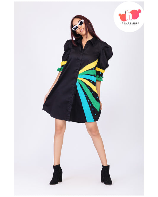 Black Geometric Dress