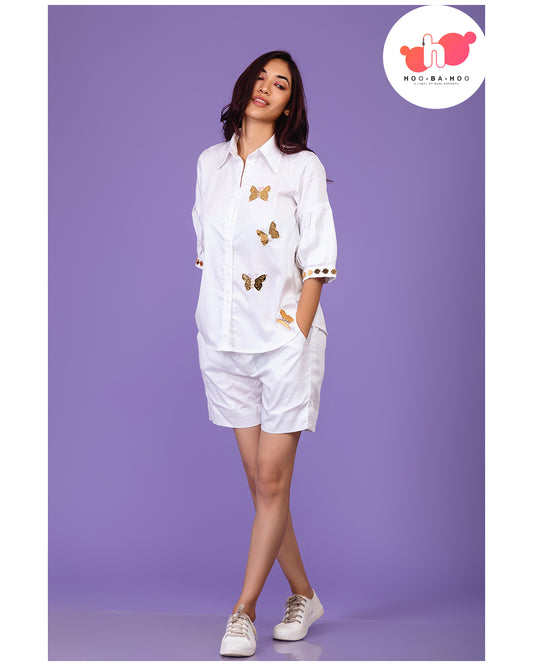 White Butterfly shirt