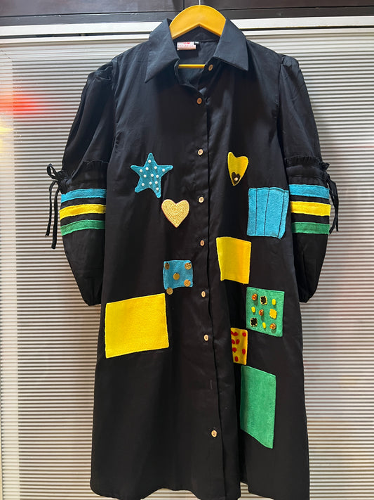 Black star moon boyfriend dress