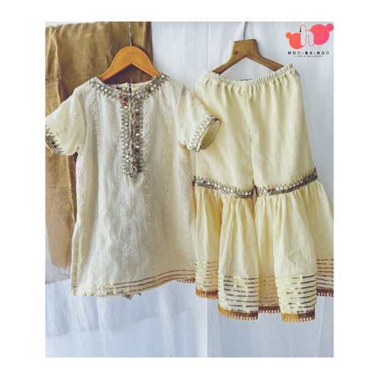 Off white Garara set