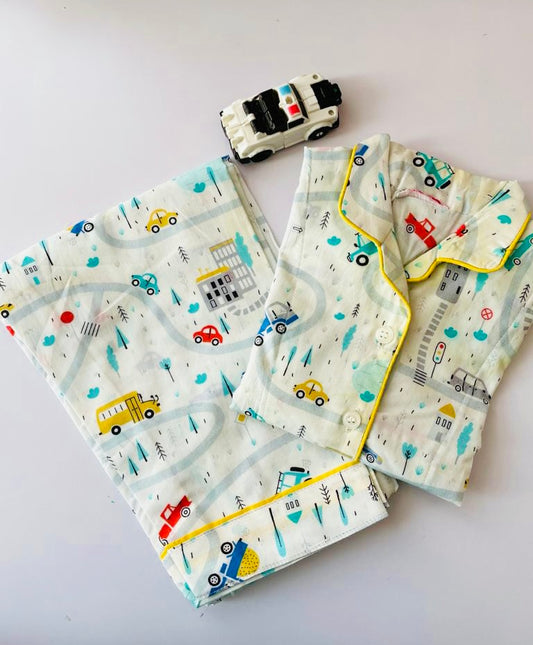 Racing Track Car Night Suit
